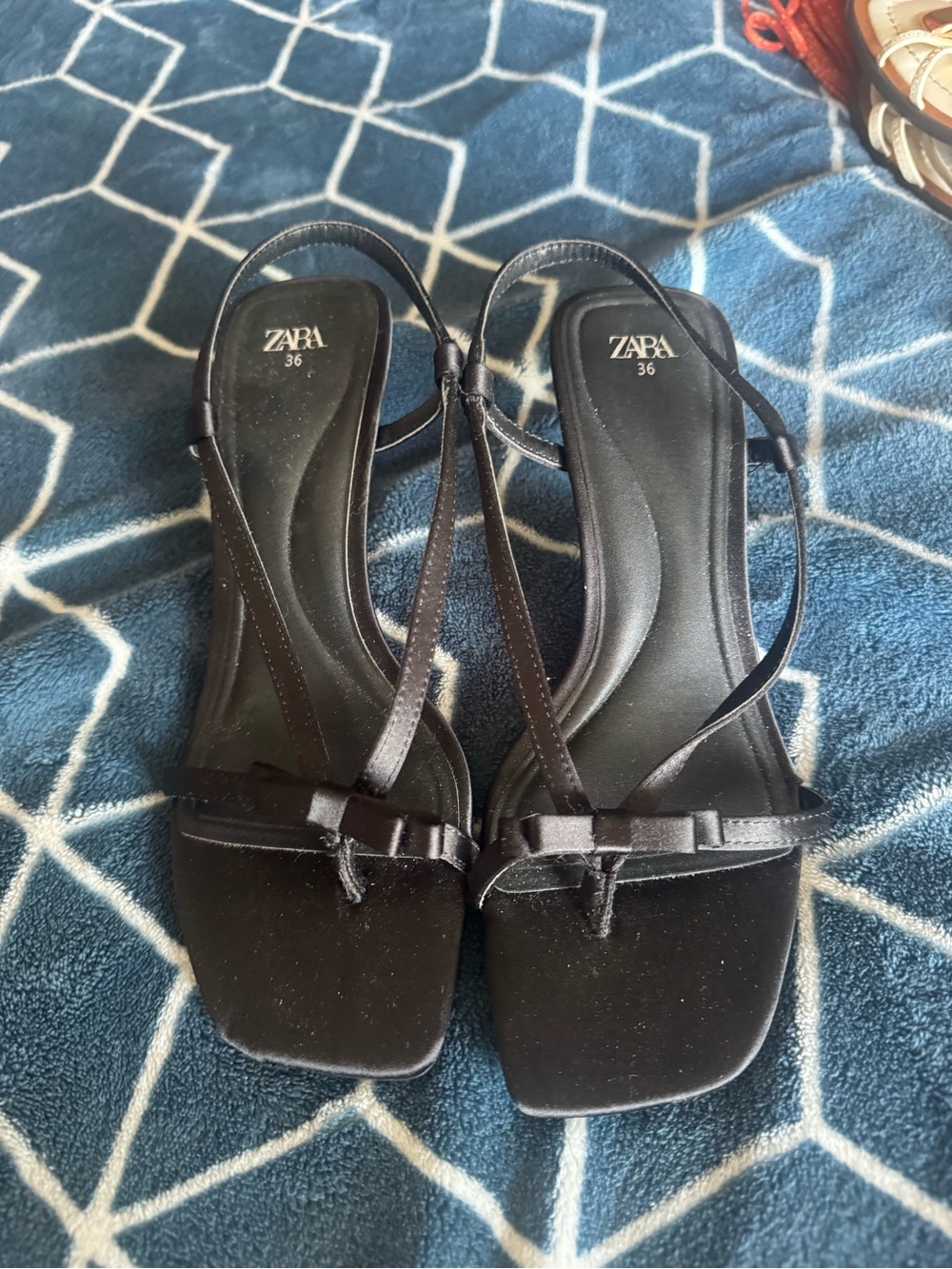 Zara black Strappy heels
